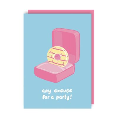 Confezione da 6 carte di fidanzamento con anello per feste