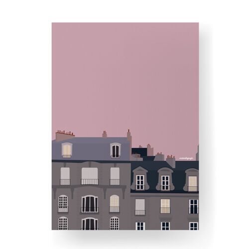 Paris rose - 14,8 x 21cm