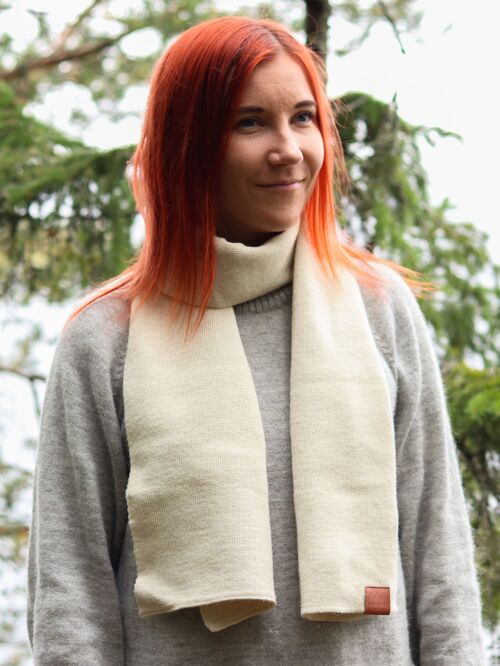 MØFFE – 100% Alpaca Wool Scarf - White