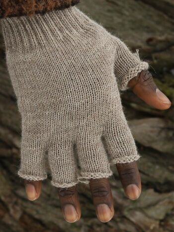 PULU - Handy Alpaga Wool Fingerless - Road Grey - S 1