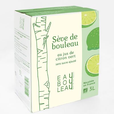 French organic birch sap with lime juice