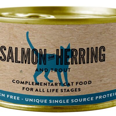 Salmon With Herring & Trout - Tinned - Tray 6x 90g