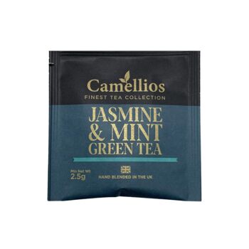 Thé vert à la menthe et au jasmin - Sachets de thé emballés individuellement, en vrac 1