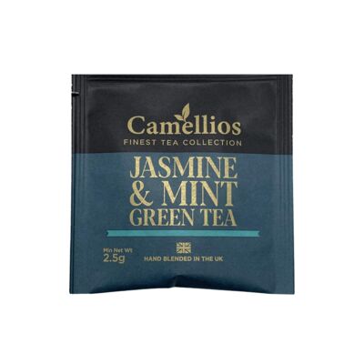 Thé vert à la menthe et au jasmin - Sachets de thé emballés individuellement, en vrac
