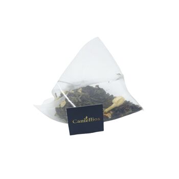 Thé vert à la menthe et au jasmin - Sachets de thé emballés individuellement, en vrac 3