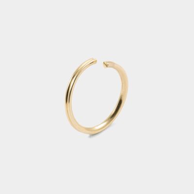 Twisted Hidden Heart Ring - Gelbgold