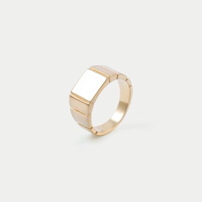 untold signet ring - XS - 49 (15.6mm) - Gold Vermeil