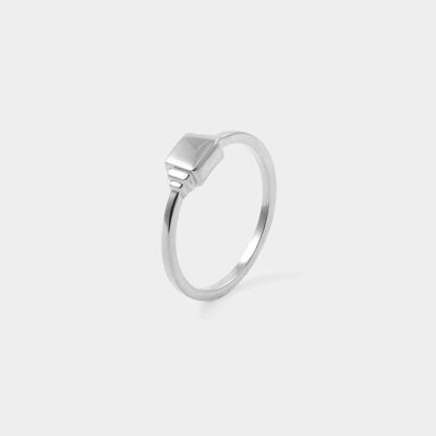untold square ring - XS - 49 (15.6mm) - Silber