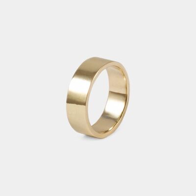 Haven Wide Wedding Band - Yellow Gold