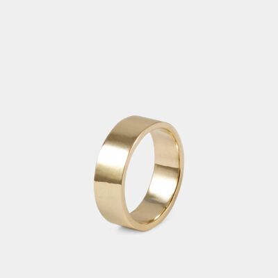 Haven Wide Wedding Band - Yellow Gold