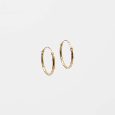 midi hoops - Gold Vermeil