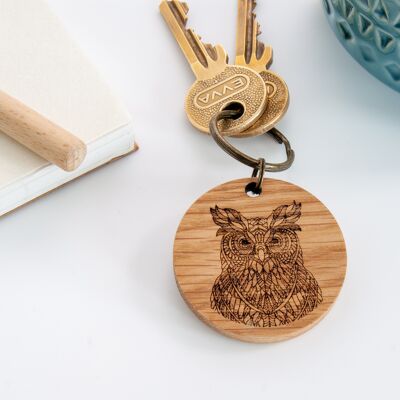 Owl's Head Oak Keyring (UT-KR13)