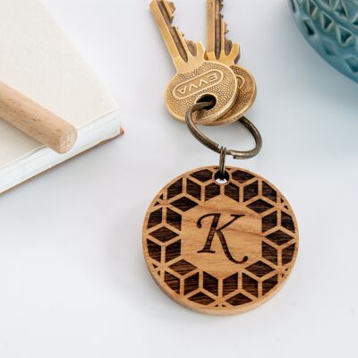 Initial Oak Keyring (UT-KR20)