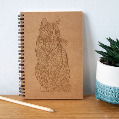 Cat Engraved Eco Notebook (UT-NB01)