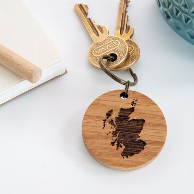 Map Oak Keyring (UT-KR21)