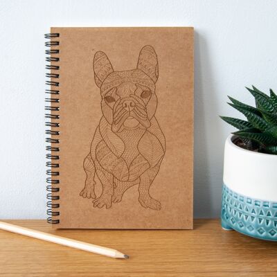 French Bulldog Engraved Eco Notebook (UT-NB06)