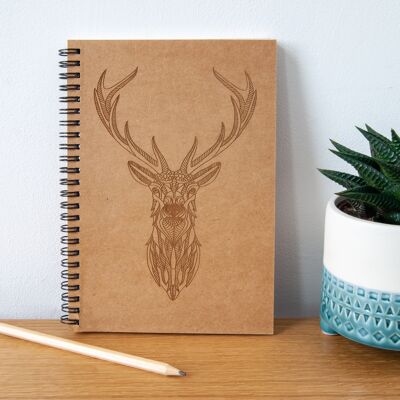 Stag's Head Engraved Eco Notebook (UT-NB11)