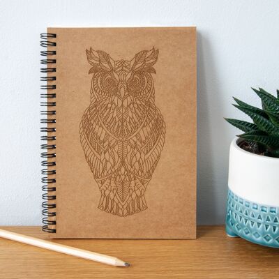 Owl Engraved Eco Notebook (UT-NB13)