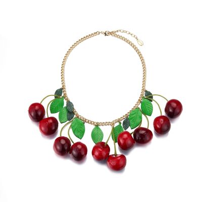Maya golden cherry necklace