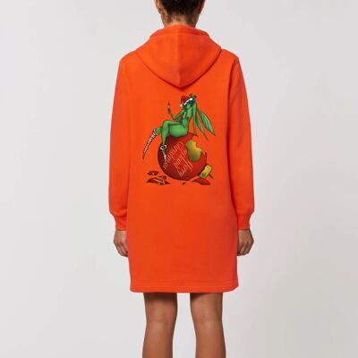 Merry F***ing Christmas warm Hoodie dress - S - Orange