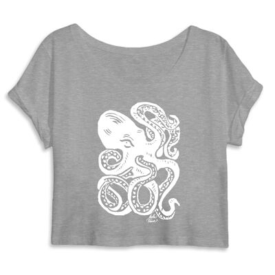Crop top Octopus - L - Grey