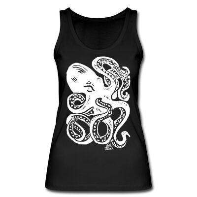 Women’s Organic Tank Top Octopus white - black - S