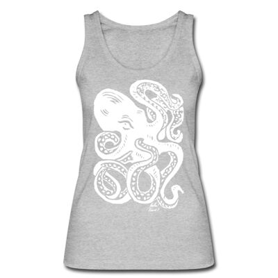 Women’s Organic Tank Top Octopus white - heather grey - S