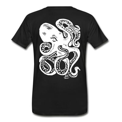 Men’s Premium Organic T-Shirt Octopus White - black - L