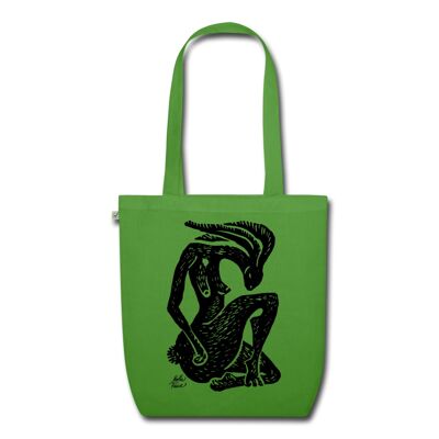 Tote Bag Hare Spirit - leaf green