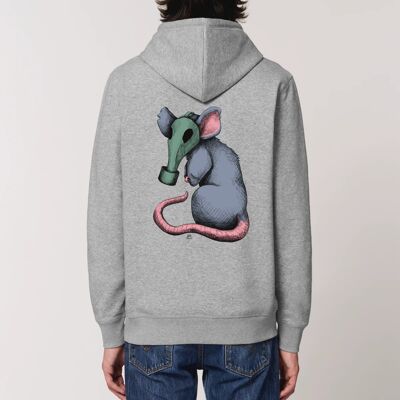 City Rat Organic Unisex hoodie - XS - Grey