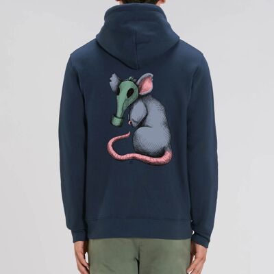 City Rat Organic Unisex hoodie - XS - Navy