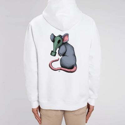 City Rat Organic Unisex hoodie - S - White