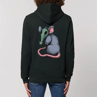 City Rat Organic Unisex hoodie - S - Black