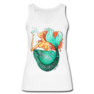 Mermaid Women’s Organic Tank Top - white - L