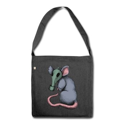 City Rat Shoulder Bag made from recycled material - heather black