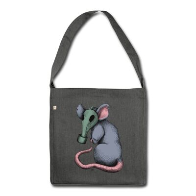 City Rat Shoulder Bag made from recycled material - dark grey heather