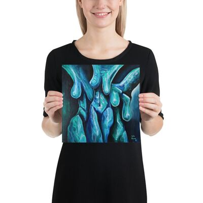 3 Graces in blue high quality print - 10×10