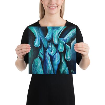 3 Graces in blue high quality print - 12×12
