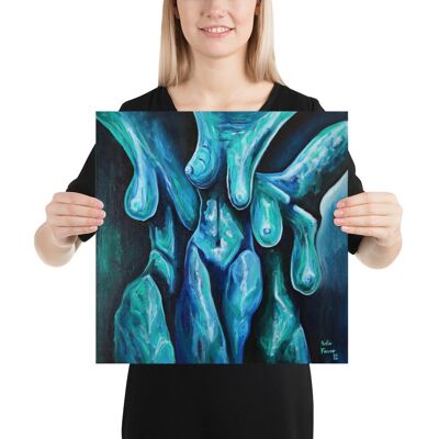 3 Graces in blue high quality print - 16×16