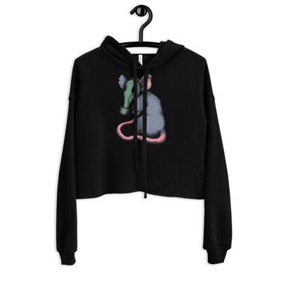 City Rat crop top hoodie - Noir - XL