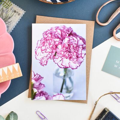 Magenta Carnation Greeting Card