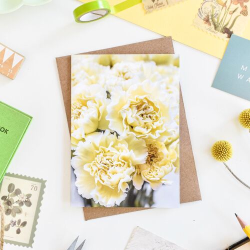 Yellow Carnations Greeting Card