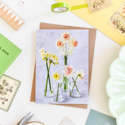 Daffodil Vases Greeting Card