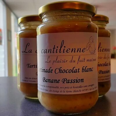 Tartinade Chocolat blanc banane passion