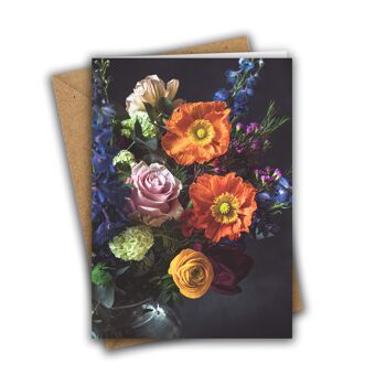 Bouquet de printemps floral Carte de vœux 3
