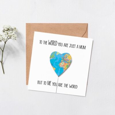 Muttertagskarte – Weltballon – Alles Gute zum Geburtstag Mama Karte – Alles Gute zum Geburtstag – Geschenke für sie – lustige Karten – Grußkarten – Mama – Mama