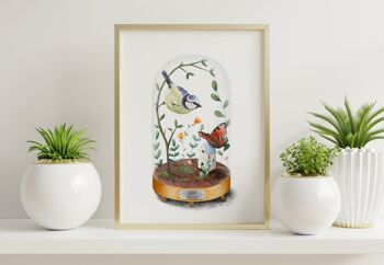 Impression de cloche - Impression d'art personnalisée - Nouveau cadeau d'accueil - Impression Home sweet home - Nouveau cadeau d'art personnalisé d'accueil - Cloche de fleurs - Art d'affiche florale - Home Sweet Home A5 14,8 x 21 cm 4