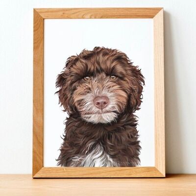 Benutzerdefiniertes Haustierporträt – Haustierillustration – Haustierkunst – personalisiertes Geschenk – digitale Kunst – digitale Malerei – individuelles Geschenk – Hundeliebhabergeschenk – – 2 Haustiere – Ganzkörper A4 montiert