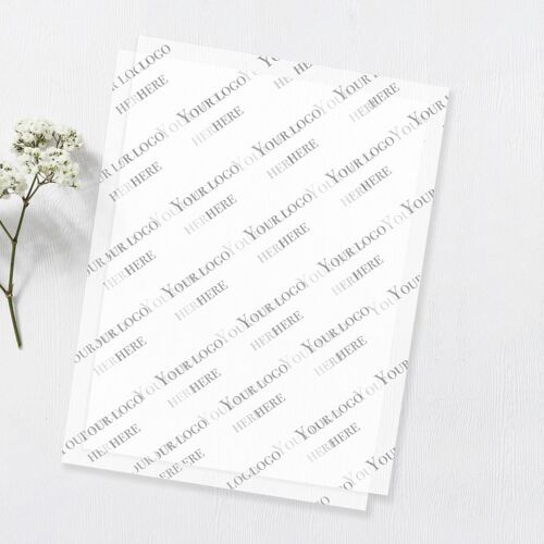 Personalised custom vellum paper A5/A4 - Custom Logo Translucent Packaging Sheets - logo paper - vellum paper - small business - packaging - sample 1 sheet A5