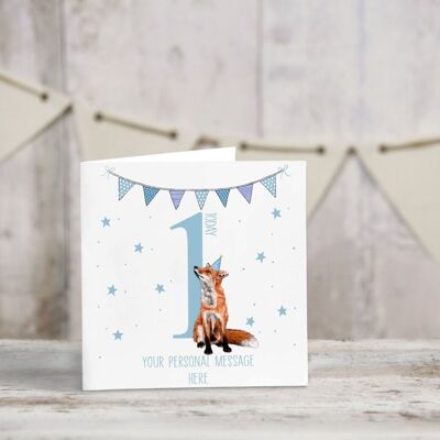 Personalised baby birthday card - Greeting card - Happy birthday - first birthday - nephew birthday - blank inside - 1st - 2nd - 3rd cards - 1st birthday